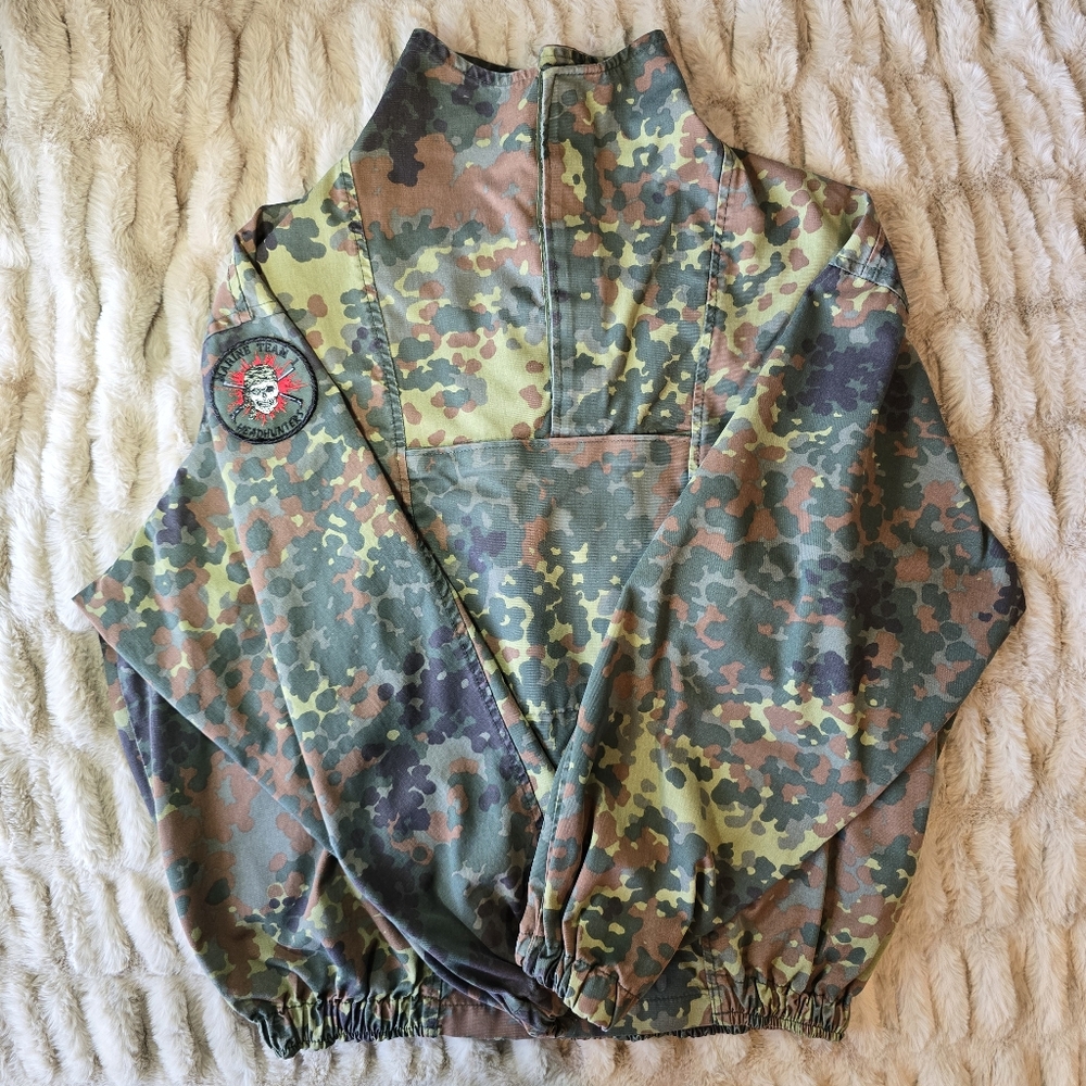 Vintage Renegade Action Equipment Sports Small Military Flecktarn Camo Pullover